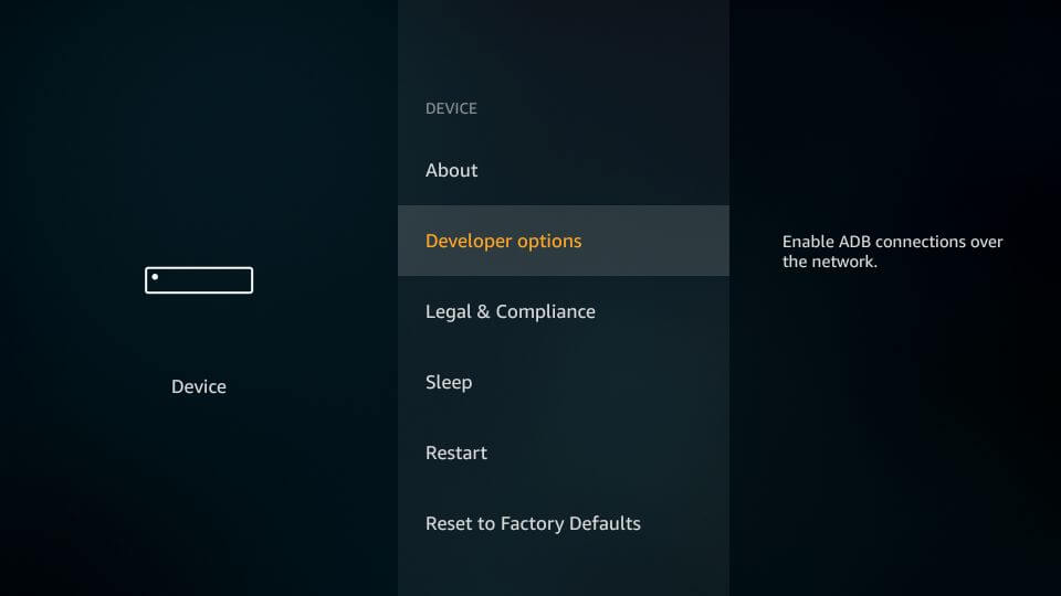 smart iptv Developer Options