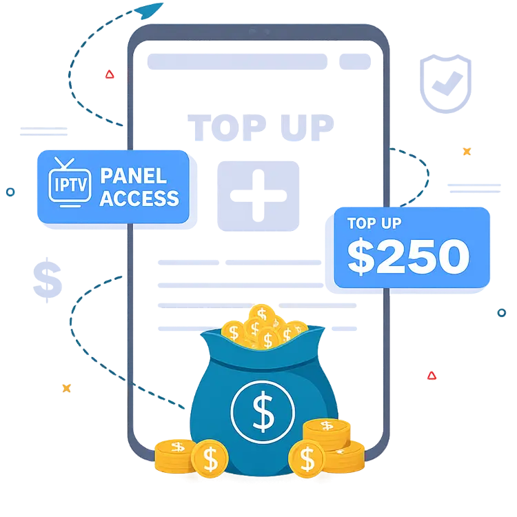 IPTV reseller panel top up